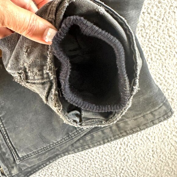 Carhartt Jacket Duck Canvas Fade C61 Sandstone Fleece Lined Chore Heavy Duty - Picture 12 of 16